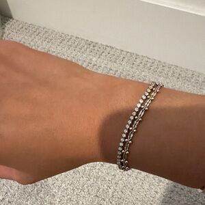 Elegant Gold and Silver Bracelet